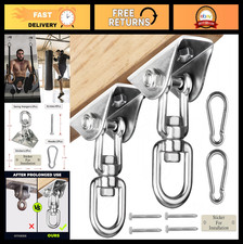 Heavy Duty Swing Hangers 2000 LB Capacity, 360  Swivel Stainless Steel, 2 Pack f