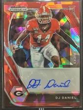 2021 PANINI PRIZM DRAFT PICKS AUTOGRAPHS -DJD 🏈🏈  DJ DANIEL RED ICE