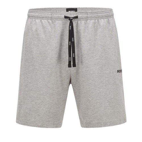 BOSS Herren Schlafanzughose Short Pants Logostickerei Grau Blau Schwarz  S-XXL - Afbeelding 2 van 18