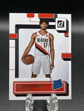 2022-23 Shaedon Sharpe Panini Donruss Rated Rookie Card RC Trailblazers 