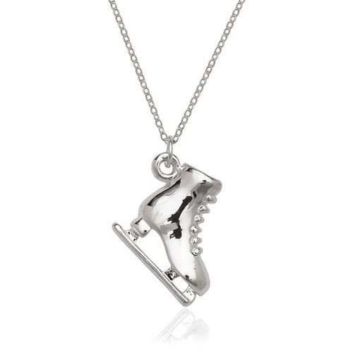 VFK Silver Cute Skate Charm Necklace – Fun Stylish Pendant On Durable Chain