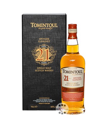 Tomintoul 21 Years Speyside Glenlivet Single Malt Scotch Whisky / 40% Vol / 0,7l