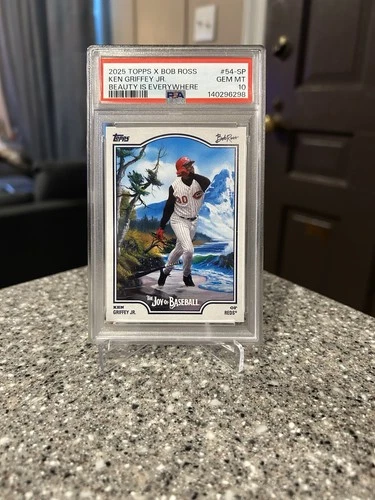 2025 Topps Bob Ross Joy of Baseball Ken Griffey Jr. Beauty Is Everywhere PSA 10