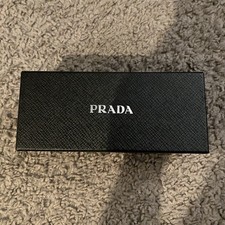 Prada Black Hard Glasses Case w/ Box, Cleaning Cloth  Booklet