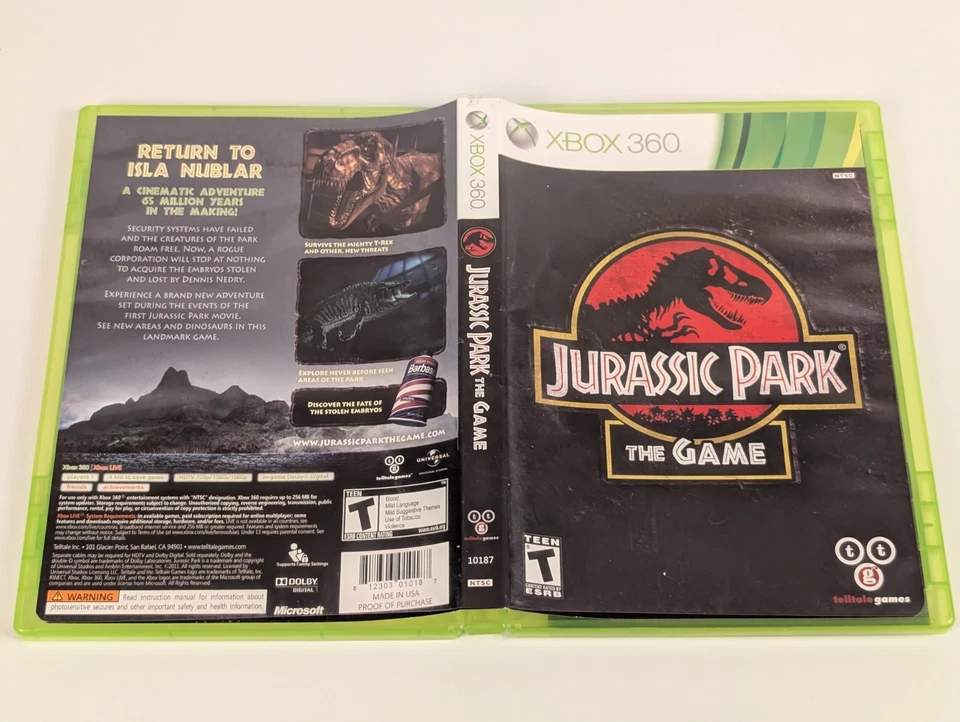 Jurassic Park: The Game (Microsoft Xbox 360)➡️CIB - Tested - Excellent 📀 - Image 4 of 4