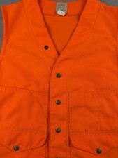 Gilet de chasse vintage Filson homme orange flamboyant