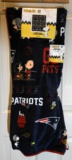 NWT Peanuts NFL New England Patriots 60"x70" Super Soft Plush Throw Blanket