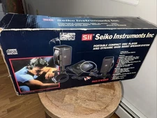 Vtg Seiko Instruments Portable Mini Speakers HQ Series Headphones NIB Rare