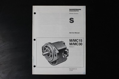 MANNESMANN REXROTH M/MC15 M/MC30 Series 3 Service Manual RA 64870-S