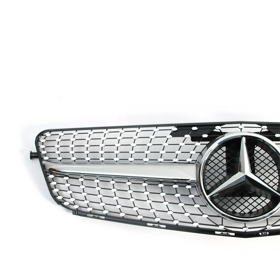 Grille w/Emblem For Mercedes Benz W204 C-Class 2008-2014 Front Grill C300 C350 - Image 4 of 4