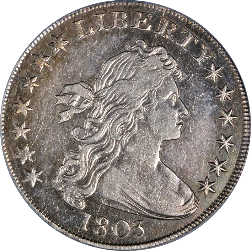 1803 Bust Dollar Small 3 PCGS XF Details Key Date - Looks Better Strong Strike