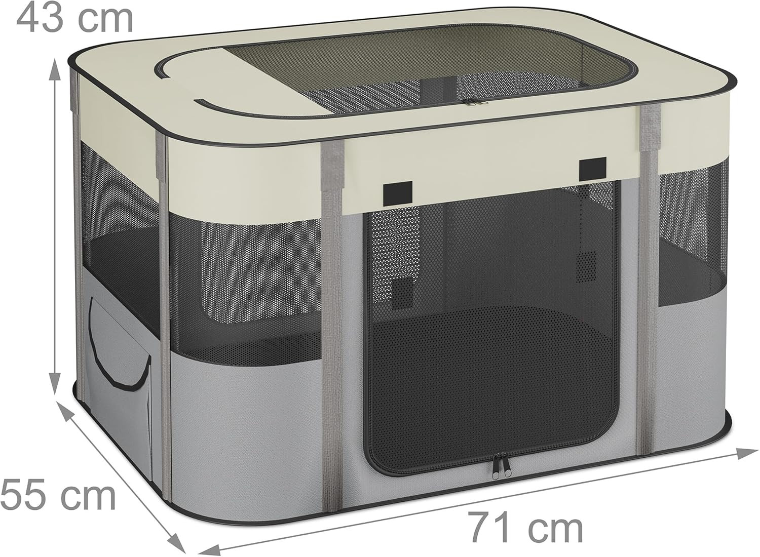 Box per Cani Pieghevole Portatile 43X71 Recinto Viaggio Esterno - 4