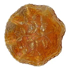 Vintage Imperial Glass Carnival Bowl Open Rose Deep Marigold Ruffled Edge