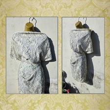 BNWT ASOS Size 10 Cream Lace Off Shoulder Quirky Unique Cocktail Party Dress