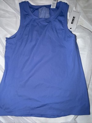 RBX Women's Active Tank Top Medium, Light Blue, Moisture Wicking