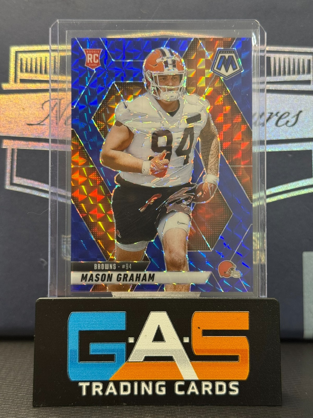 2025 Panini Mosaic Mason Graham Blue Mosaic Rookie /99 #311 SP RC Browns