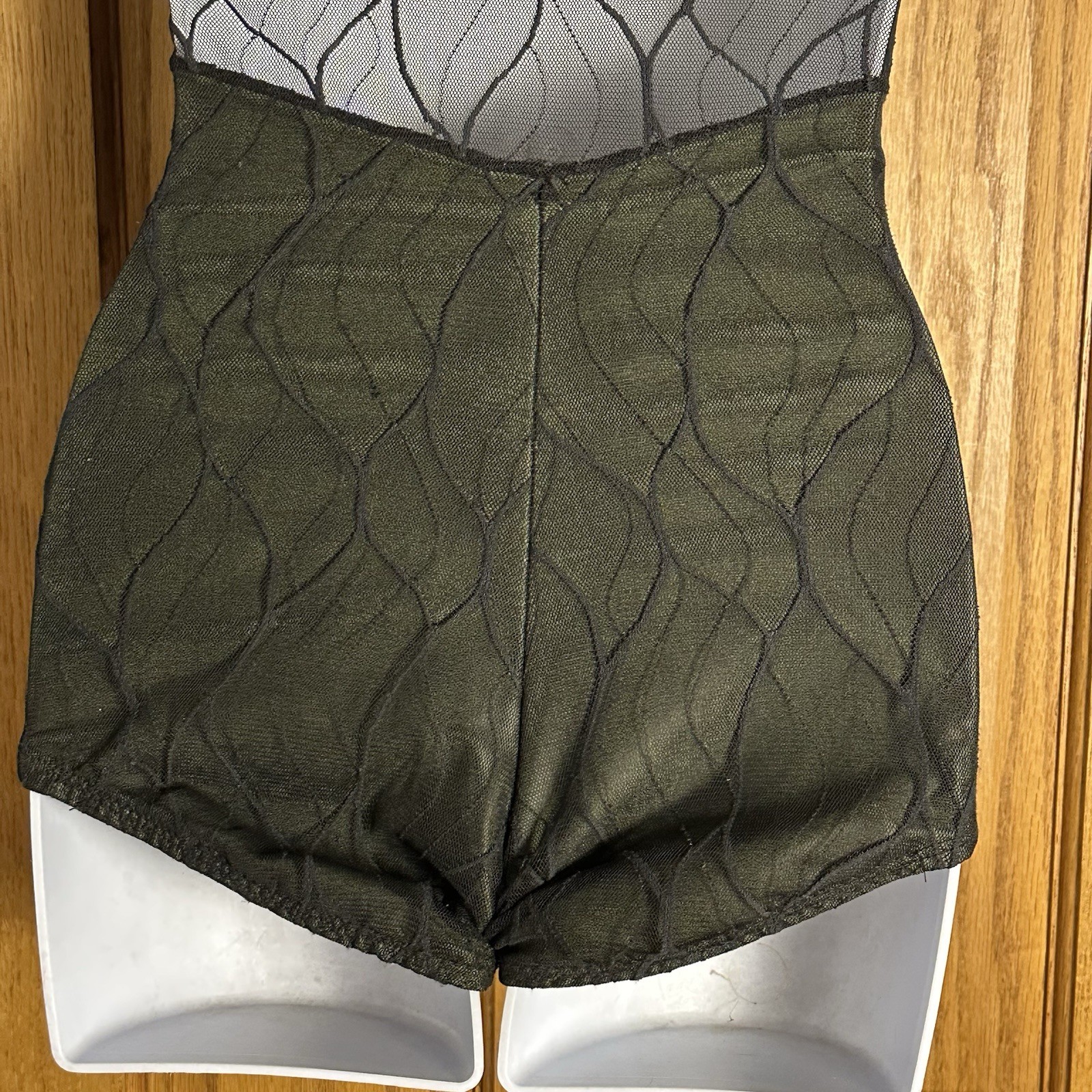 Green Black Patterned Mesh Custom Rhinestone Bike… - image 6