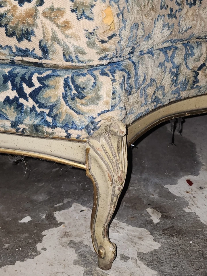 🔥  Louis XV Style Lounge, Sofa, Couch, Early 19th Century, Victorian VTG - Image 3 of 4