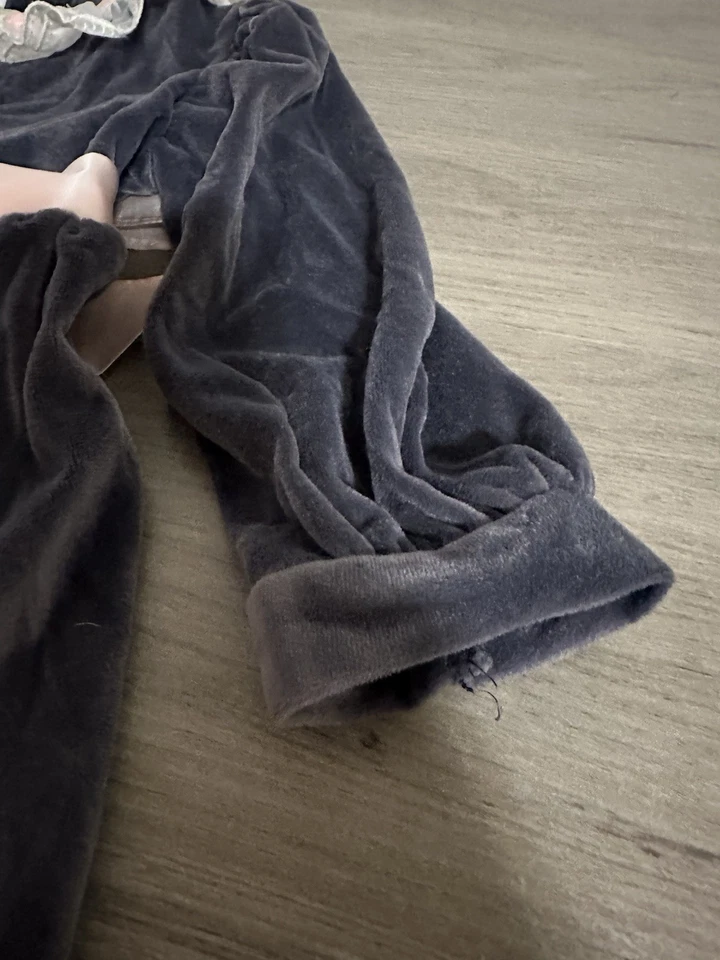 Vintage Bonnie Jean 4T Velvet Grey Dress Union Made USA - Image 4 of 4