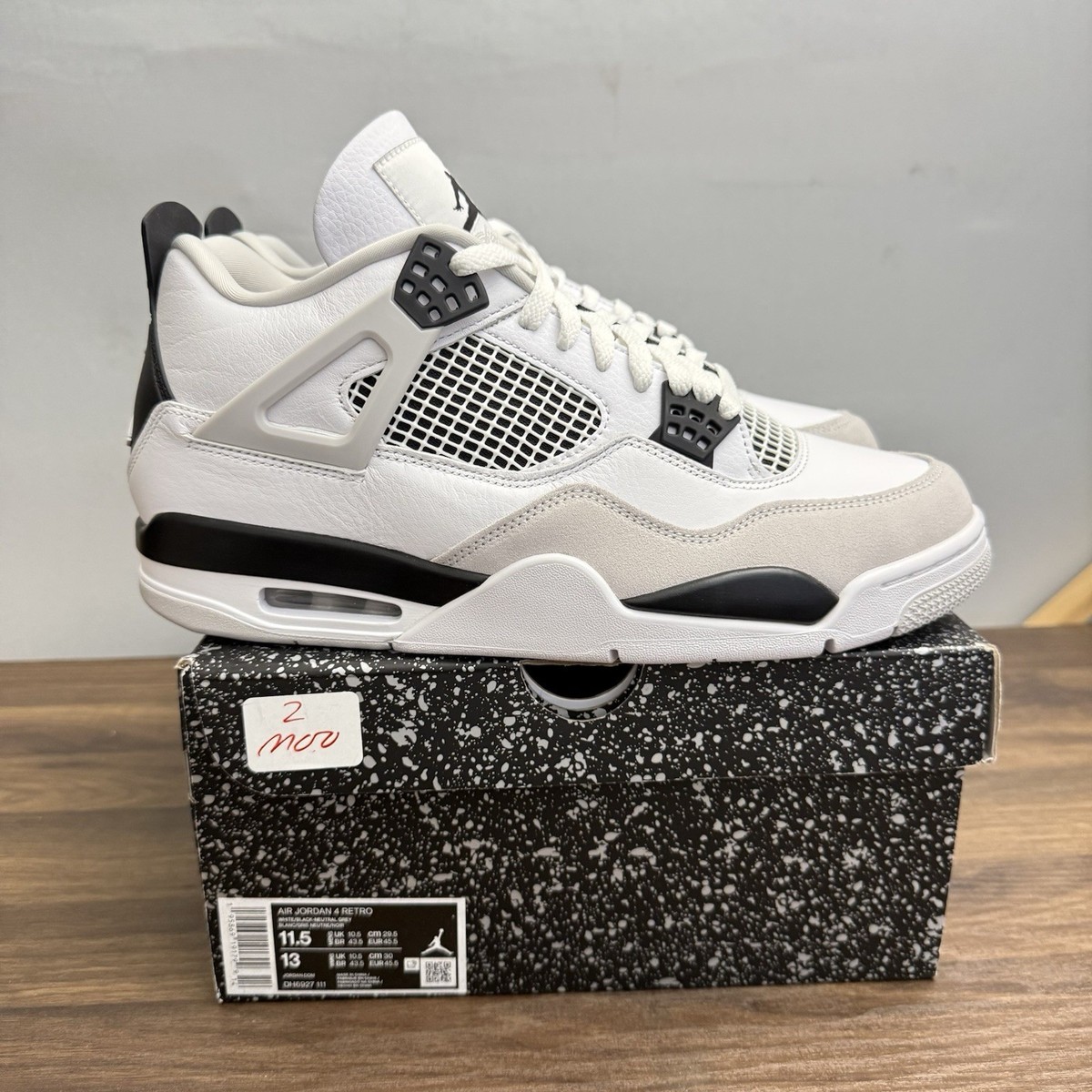 Size 11.5 - Jordan 4 Retro Mid Military Black for sale online | eBay