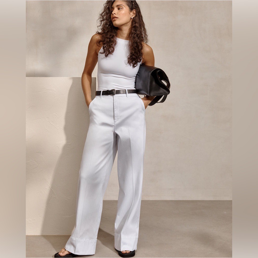 SPANX supersmooth™ Stretch Twill Wide Leg Pant size 1X NWT White Spanx Pants