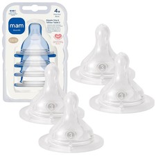 MAM Bottle Nipples Fast Flow Nipple Level 3, for 4 4 Count Pack of 1 