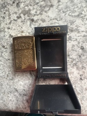 Zippo Lighter Camel 22k Gold Plated Double Sided 1996 Vintage