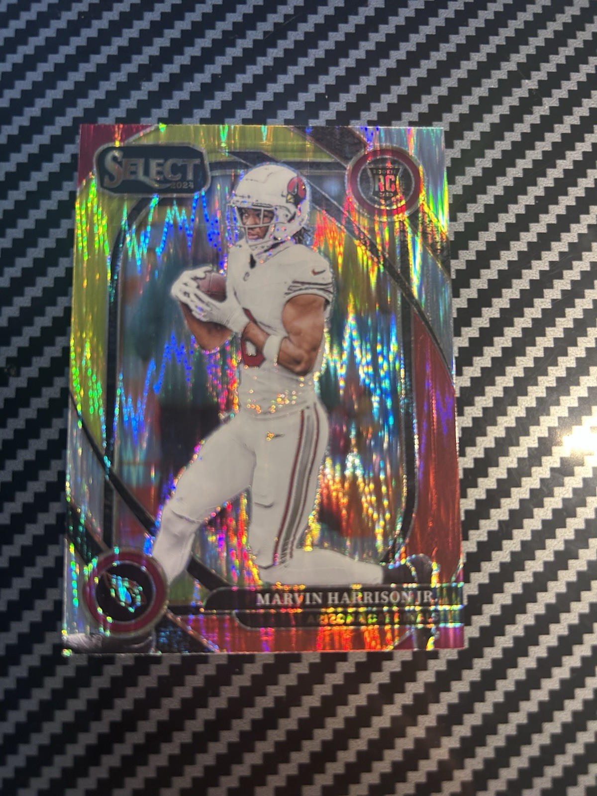 2024 Panini Select - Club Level Marvin Harrison Jr. #219 Red & Yellow Shock (RC)