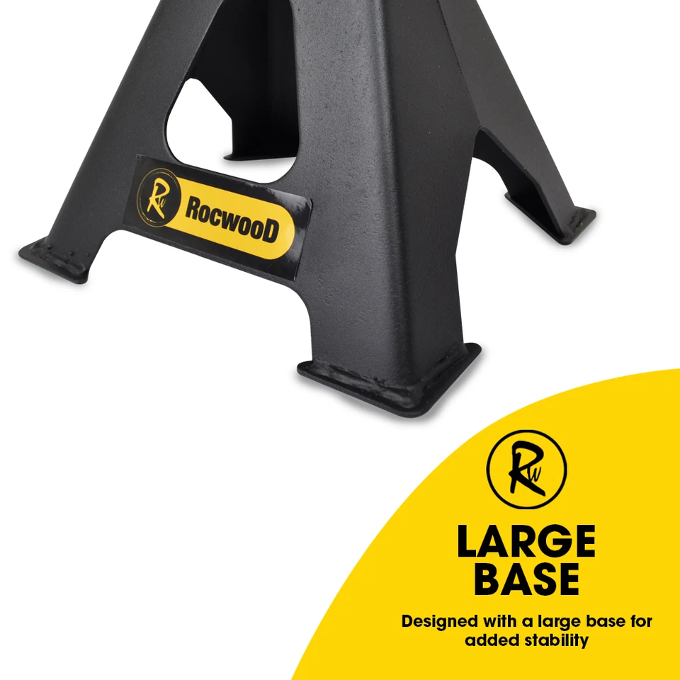 Axle Stand 3 Tonne Ton Car Jack Ratchet Heavy Duty Pair Of Stands - Image 4 of 4