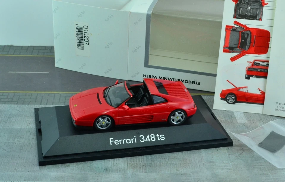 Herpa 010207 法拉利 348 tb 汽车红色 1/43 比例  — 第 2/3 张图片