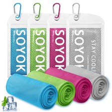 4 Packs Cooling Towels 40 X 12 Microfiber Cooling Towels For Neck And Face Sof