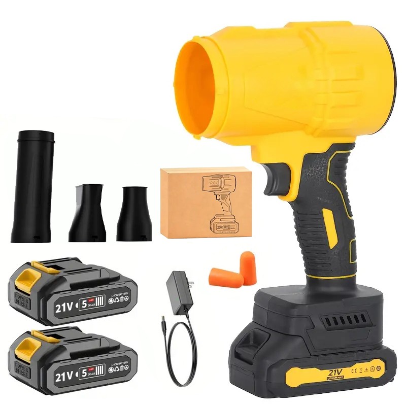 Powerful Handheld Blower Fast Charger 2x Batteries