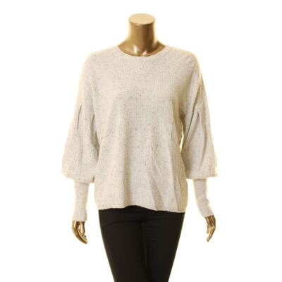 RD STYLE NEW Women's Gray Speckled Drop Shoulder Crewneck Sweater Top M TEDO