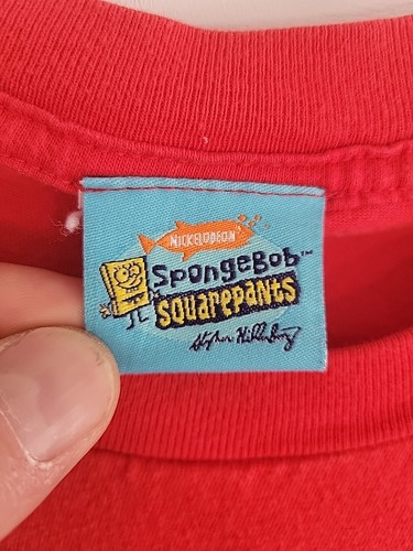 Vintage 2001 Y2K XL Spongebob Squarebriefs Squarepants Cartoon Promo T-Shirt - Picture 3 of 5