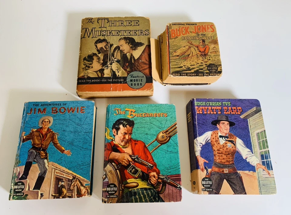 Big Little Book TV Series Whitman Radio Pictures Wyatt Earp Jim Bowie Buck Jones Foto 2 de 4