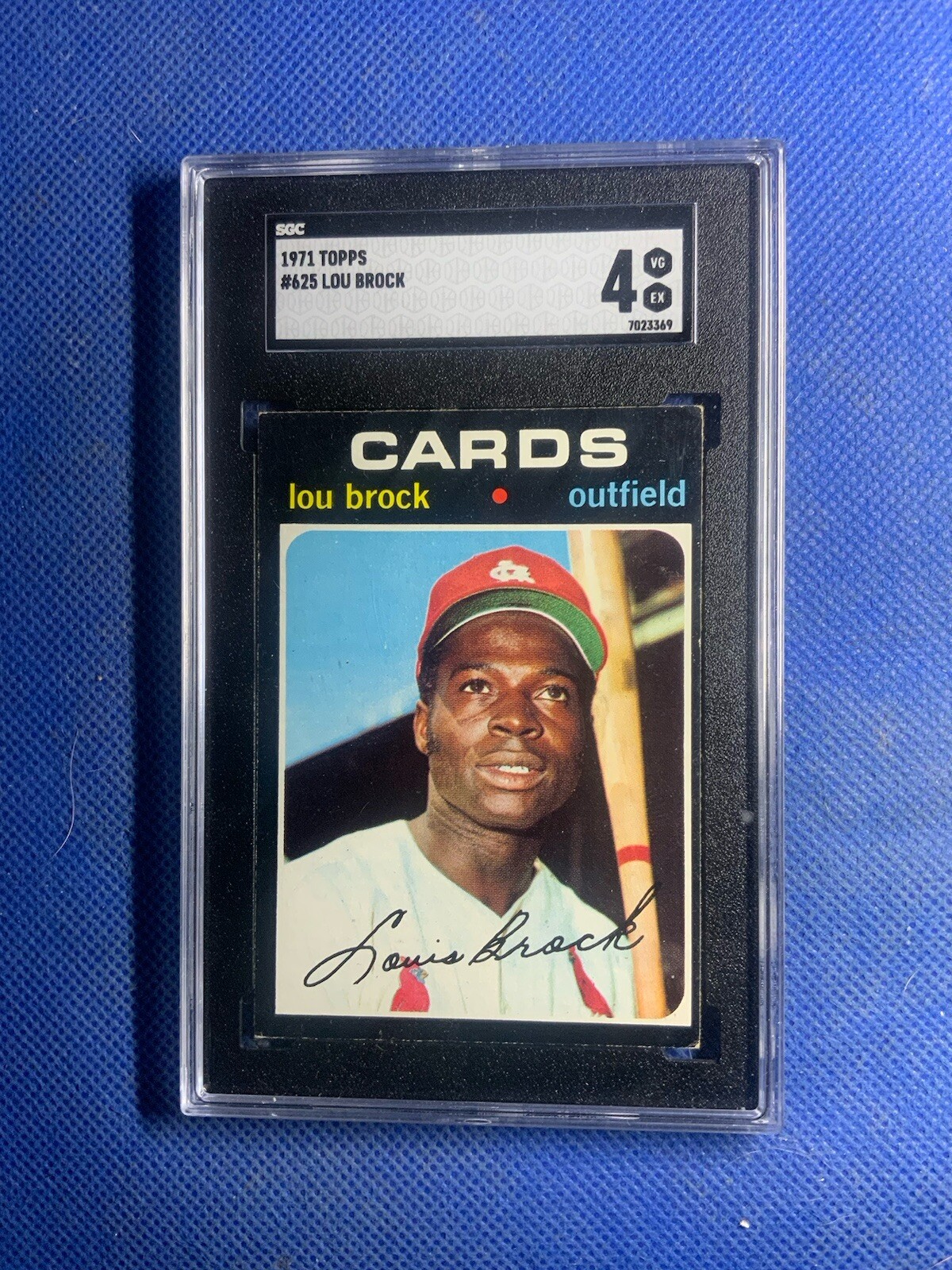 1971 Topps Baseball Lou Brock HOF #625 SGC 4 St. Louis Cardinals