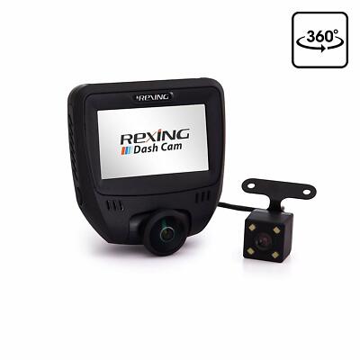 REXING V360 360° Degree Wide Angle Dual Channel Dashboard Camera Recorder Dash