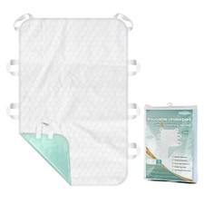 Washable Bed Pads with 8 Sturdy Handles 34   52  Extra Large Reusable Underpad...
