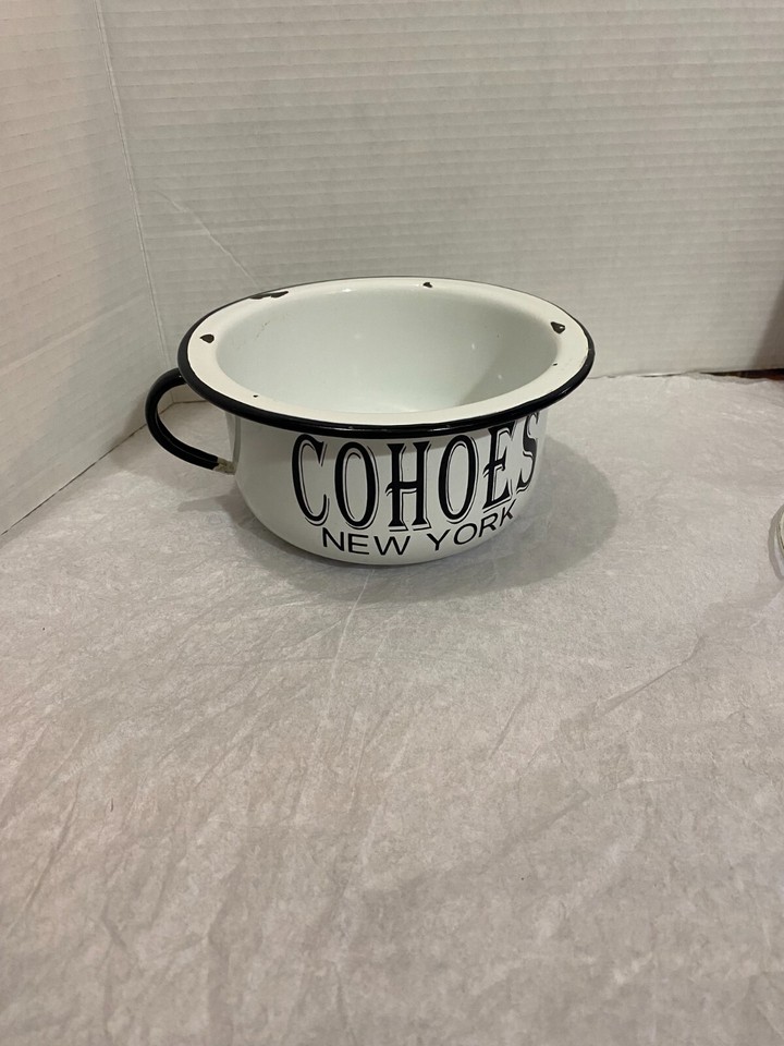 METAL ENAMAL COHOES NEW YORK POT CUP BOWL CHAMBER POT PLANTER? eBay