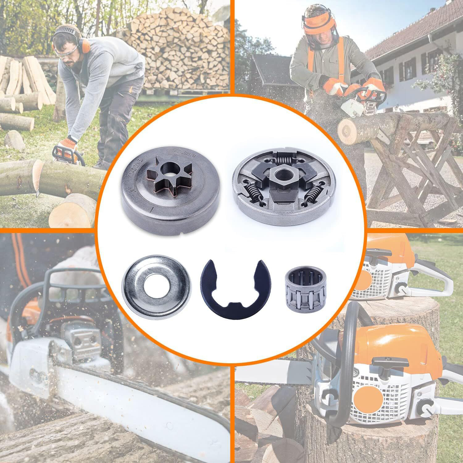 For Stihl Chainsaw Spur Sprocket Clutch Drum Kit MS271 MS291 MS 291 271 .325-7T