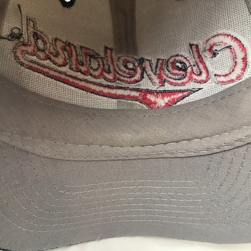 Mütze Konkurrent Cleveland Indians grau blau Chief Wahoo Druckknopflasche verstellbar MLB - Bild 8 von 9
