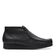 MENS CLARKS SHACRE CHUKKA BOOT BLACK LEATHER WALLABEES ALL SIZES NEW IN BOX 
