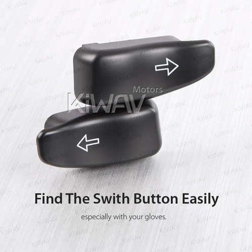 KiWAV Turn Signal Extension Caps Black For Harley Davidson 14-Later Touring ε - Picture 2 of 6