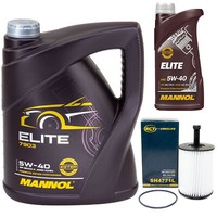 MotoröL Set Mannol Elite 5W40 6 Liter + ÖLfilter FüR Audi TT Seat Leon Skoda VW