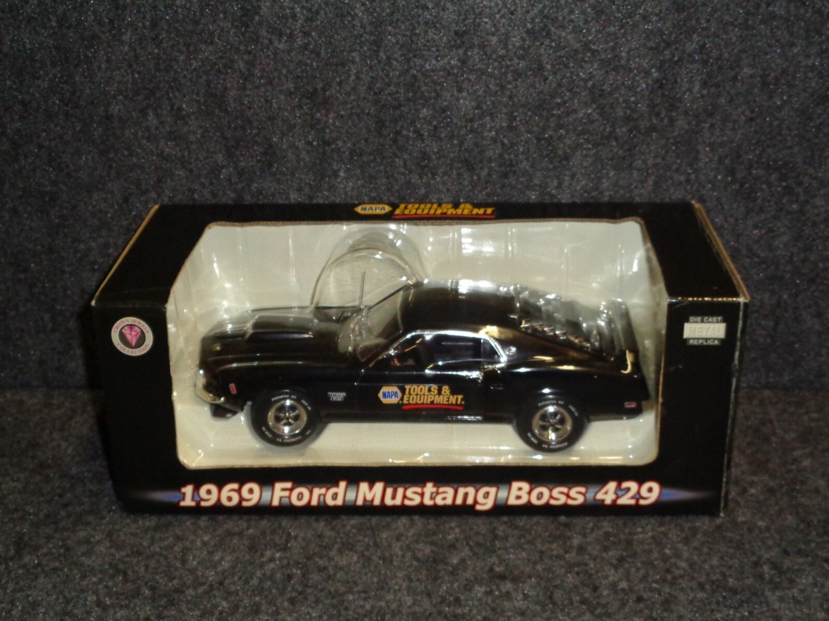 CROWN PREMIUMS 1/24 NAPA AUTO PARTS BLACK 1969 FORD MUSTANG BOSS