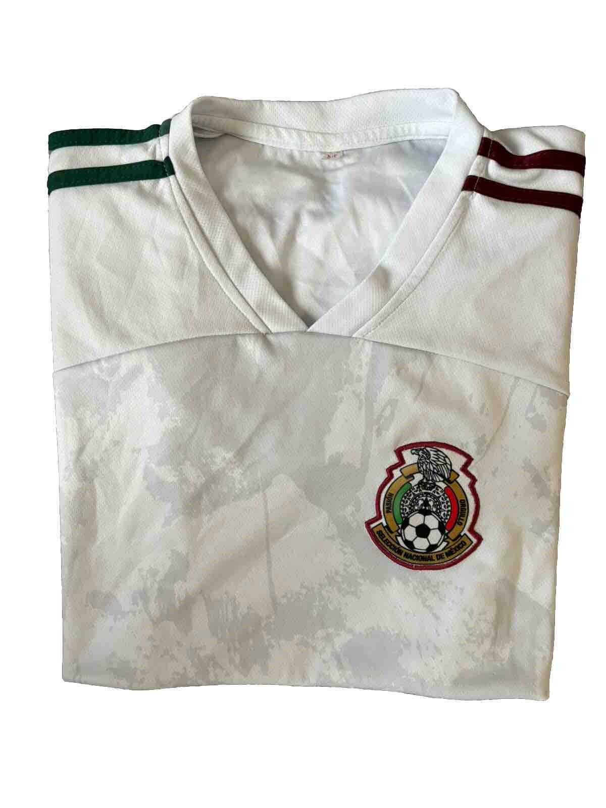 Mexican National Team Men's Medium White/Light Grey Camo Short Sleeve Jersey