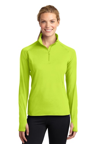 Sport-Tek Ladies Long Sleeve Sport Wick Stretch Half Zip Pullover - LST850 - Picture 17 of 18