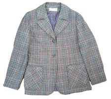 Pendleton Vintage Made In USA 100 Wool Plaid Blazer Jacket Women's 16