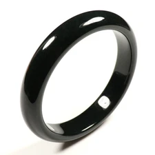 58mm Certified A 100% Natural Black Green Nephrite Jade Bangle Bracelet 41981