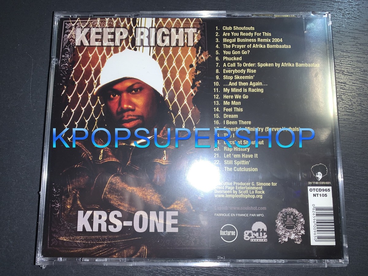 KRS-ONE Album Keep Right CD DVD Booklet New Sealed OOP Rare | eBay